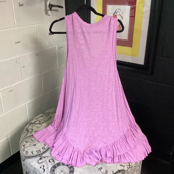 We The Free  PURPLISH PINK DRESS NEW LARGE RUFFLES TOO. - Picture 4 of 5